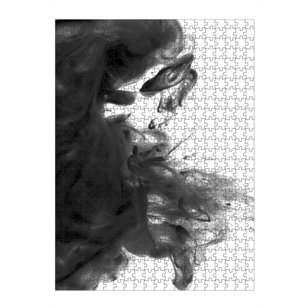 artboxONE Puzzle "Ink in water photography" artboxONE - Abstrakt,Schwarzweiß - Tinte,Minimalistisch,Flüssig - Bild tinte