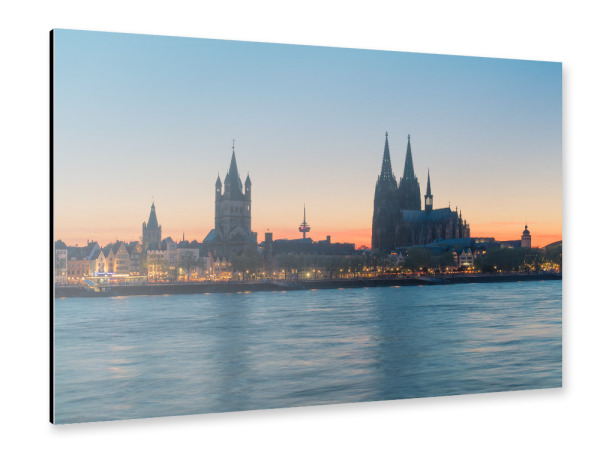 Alu-Dibond "Die Skyline von Köln" 30x20 cm artboxONE