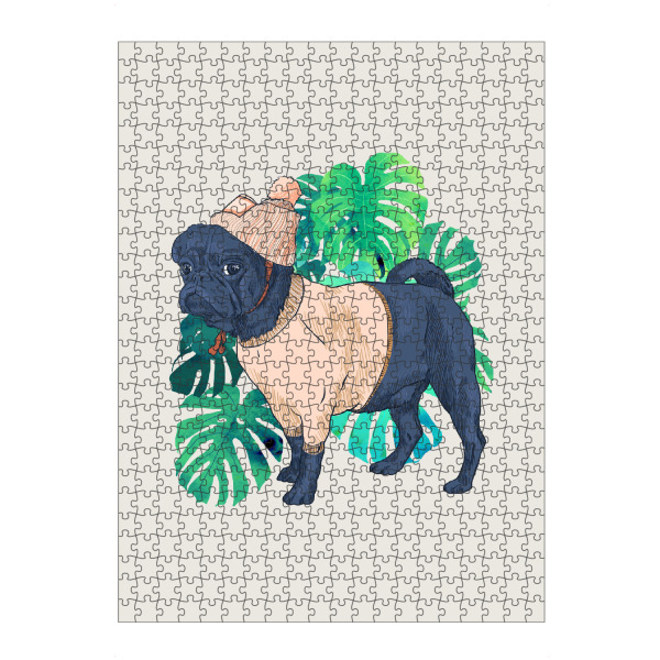 Puzzle Ravensburger "Got a Pug" artboxONE - Tiere - Dog,Pug - Bild dog