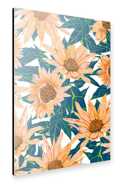 Alu-Dibond "Blush Sunflowers" 30x20 cm artboxONE