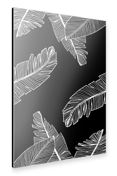 Alu-Dibond "Banana Leaves Black - Motif Six" 30x20 cm artboxONE