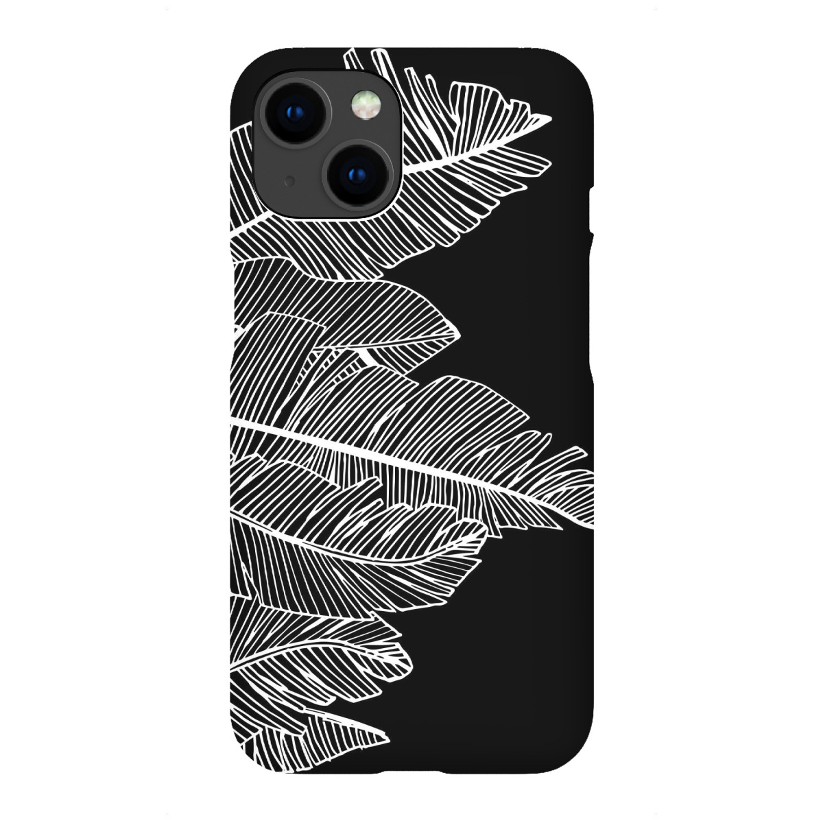 iPhone "Banana Leaves Black - Motif Five" Premium-Case Handyhülle artboxONE