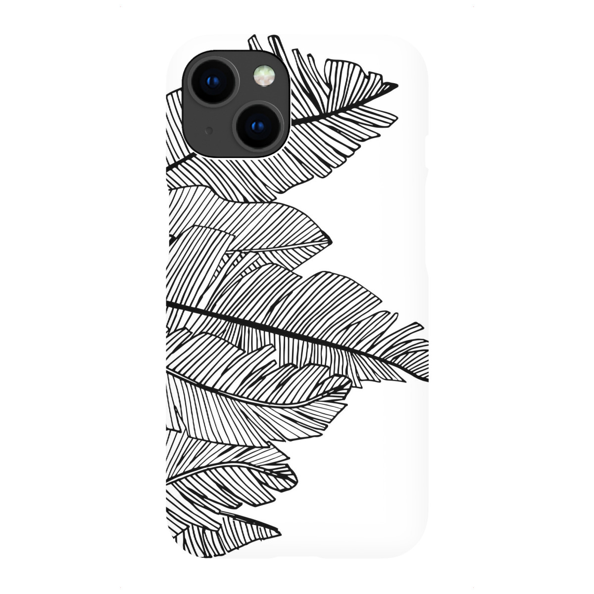 iPhone "Banana Leaves White - Motif Five" Premium-Case Handyhülle artboxONE