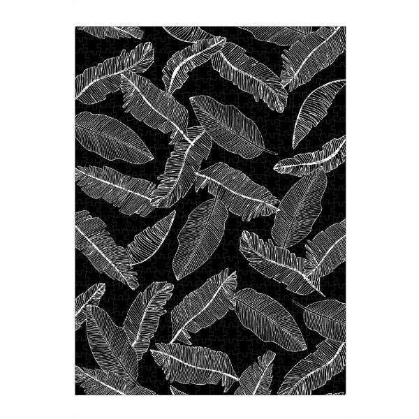 artboxONE Puzzle "Banana Leaves Black - Motif Four" artboxONE - Floral,Schwarzweiß - Leaf,Banana - Bild leaf