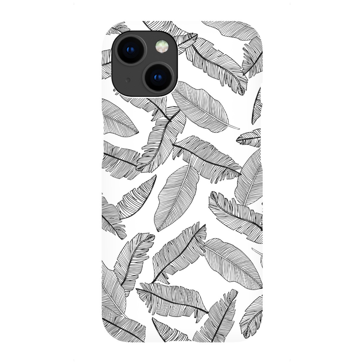 iPhone "Banana Leaves White - Motif Four" Premium-Case Handyhülle artboxONE