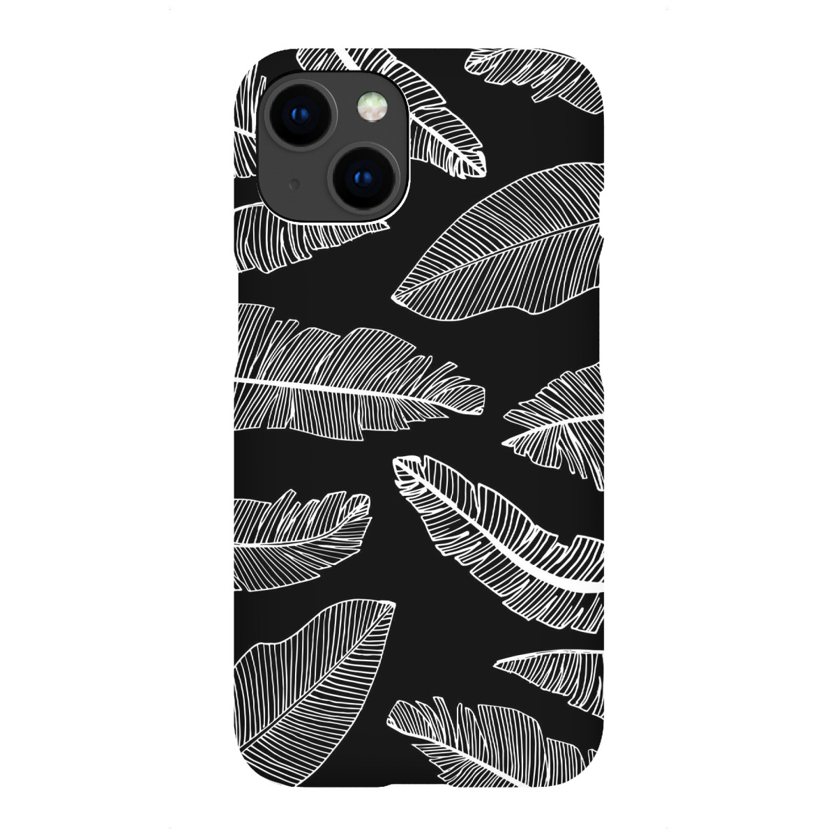 "Banana Leaves Black - Motif Three"für iPhone - Premium-Case Handyhülle artboxONE