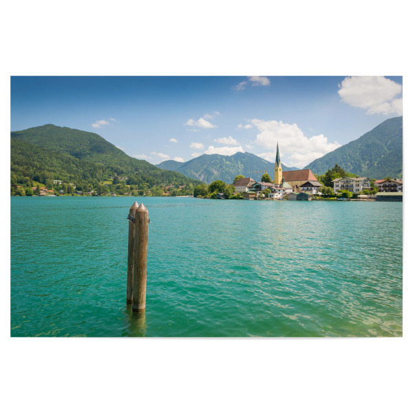 Poster 30x20 cm "Sommer am Tegernsee" artboxONE - Natur,Reise - Tegernsee,Alpen,Bayern,Berge,Deutschland,See