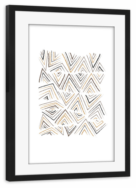 Poster mit Rahmen schwarz "Ethno Mood" artboxONE - Natur,Reise,Abstrakt,Geometrie,Reise / Afrika,Reise / Länder