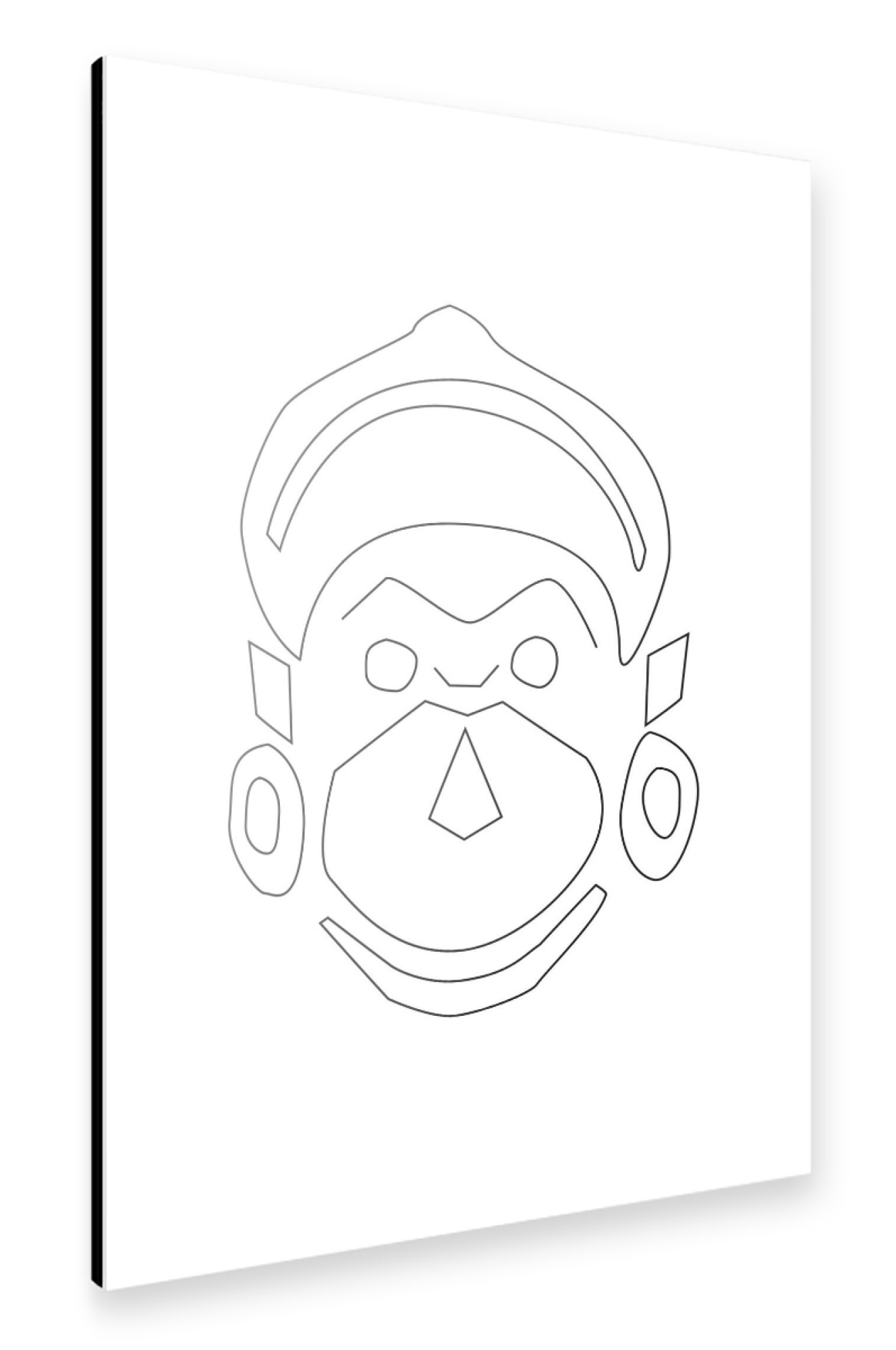 Alu-Dibond "Monkey Face" 30x20 cm artboxONE