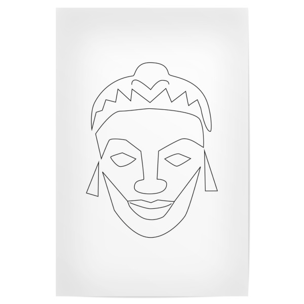 Poster 30x20 cm "Statue Face" artboxONE - Natur,Reise,Abstrakt,Schwarzweiß,Geometrie,Reise / Afrika,Reise / Asien,Reise / Länder