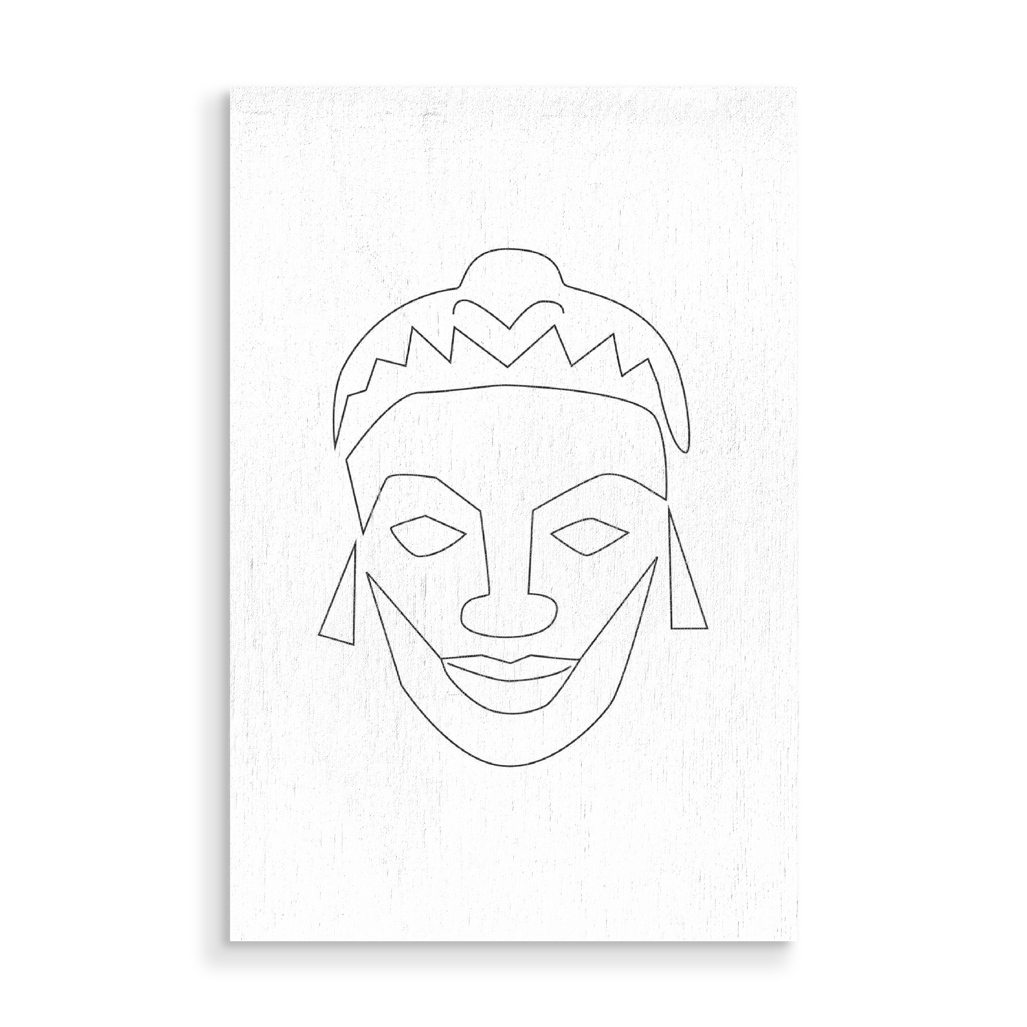 Holzbild "Statue Face" artboxONE - Natur,Reise,Abstrakt,Schwarzweiß,Geometrie,Reise / Afrika,Reise / Asien,Reise / Länder
