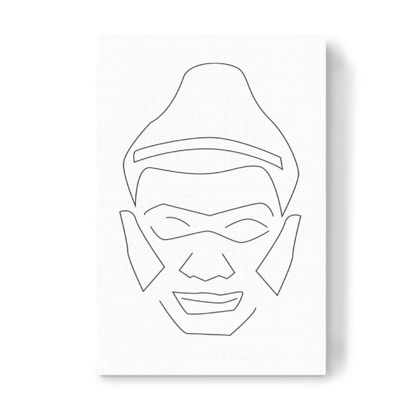 Leinwandbild "Ceremonial Mask" artboxONE - Abstrakt,Schwarzweiß - Maske,Ethno,African