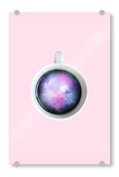 Acrylglasbild "A Cup of Universe" artboxONE - Essen & Trinken,Abstrakt,Ultraviolet - Ultraviolet,Galaxy,Coffee,Mug,Cup