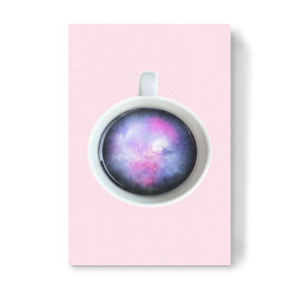 Leinwandbild "A Cup of Universe" artboxONE - Essen & Trinken,Abstrakt,Ultraviolet - Ultraviolet,Galaxy,Coffee,Mug,Cup