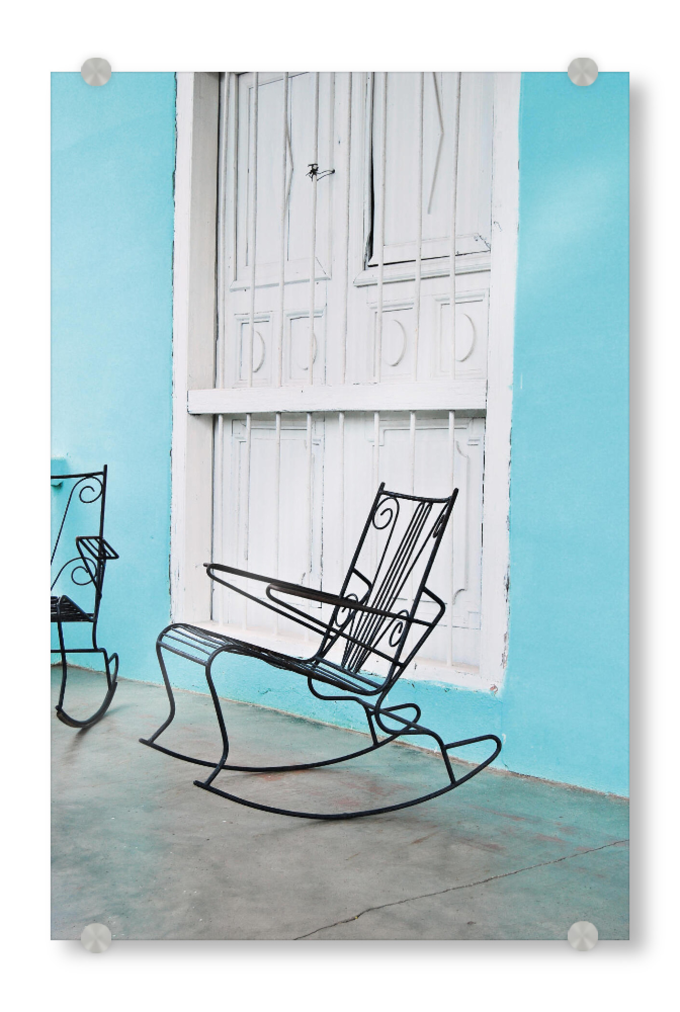 Acrylglasbild "Blue Terrace" artboxONE - Städte,Reise,Architektur,Reise / Länder