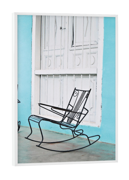 Poster mit weißem Rahmen "Blue Terrace" artboxONE - Städte,Reise,Architektur,Reise / Länder