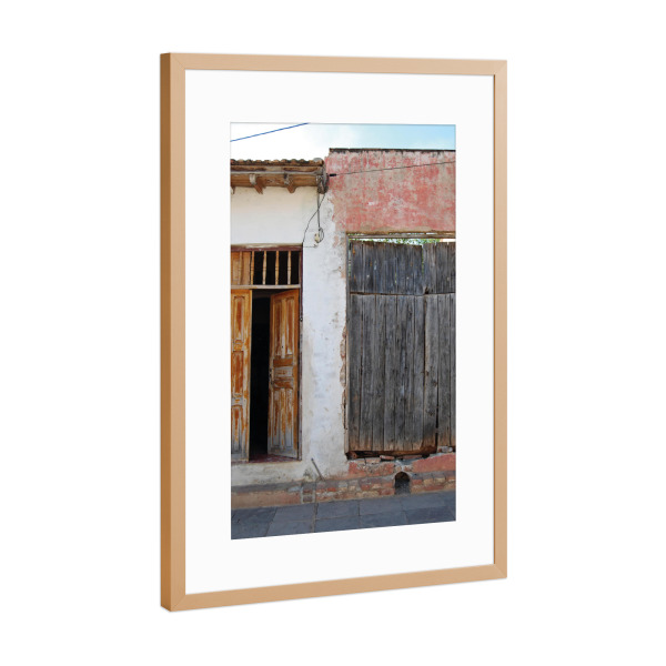 Poster mit Rahmen Kupfer "Doors" artboxONE - Städte,Reise,Architektur,Reise / Länder - Kuba,Tür,Architektur,Karibik,Building,House