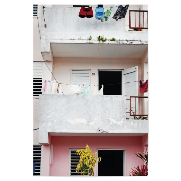Poster 30x20 cm "Pink Balcony" artboxONE - Reise,Architektur - Balkon,Urlaub