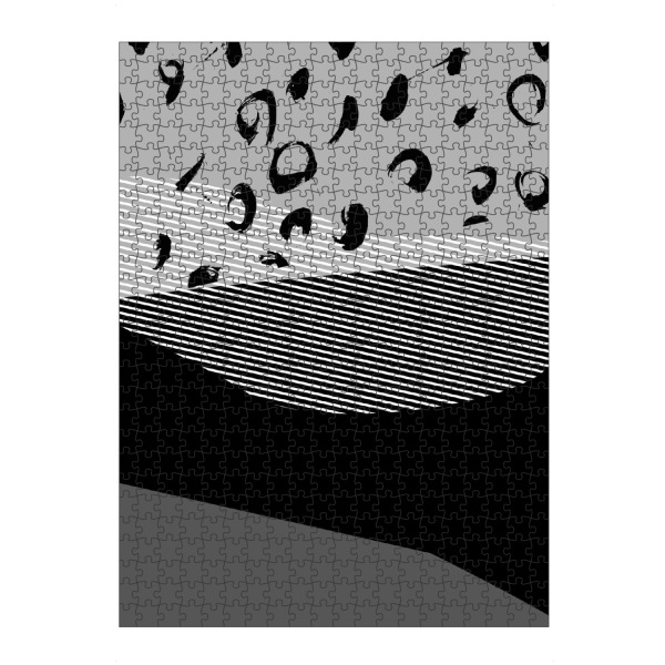 Puzzle Ravensburger "Black Safari" artboxONE - Natur,Reise,Abstrakt,Schwarzweiß,Geometrie,Reise / Afrika - Pattern,Abstract,Lines - Bild pattern