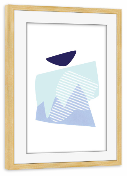Poster mit Rahmen kiefer "Breezy" artboxONE - Natur,Reise,Abstrakt,Geometrie,Reise / Strand und Meer,Unterwasser