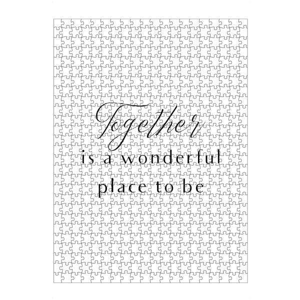 Puzzle Ravensburger "Together is a wonderful place" artboxONE - Typografie,Schwarzweiß,Liebe - Love,Wonderful,Place - Bild love