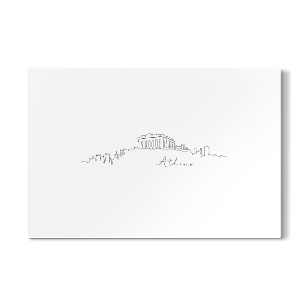 Galerie-Print "Pen line silhouette Athens" 30x20 cm artboxONE