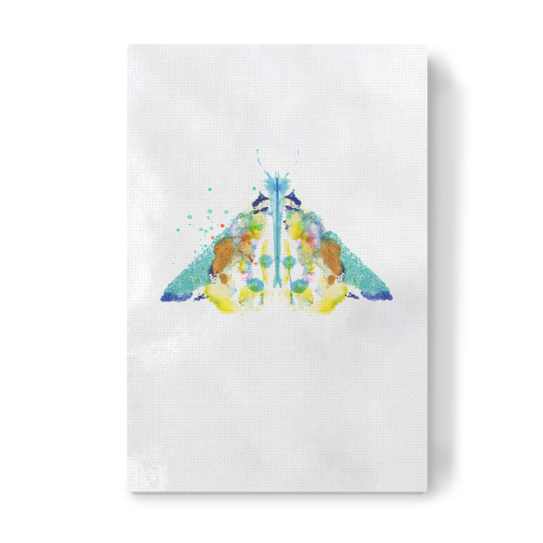 Leinwandbild "Monotype vivid moth colorful" artboxONE - Floral,Tiere - Fly,Insekt,Watercolor