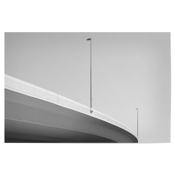 Poster 30x20 cm "Brücke Minimal" artboxONE - Schwarzweiß,Architektur,Städte / Dubai - Brücke