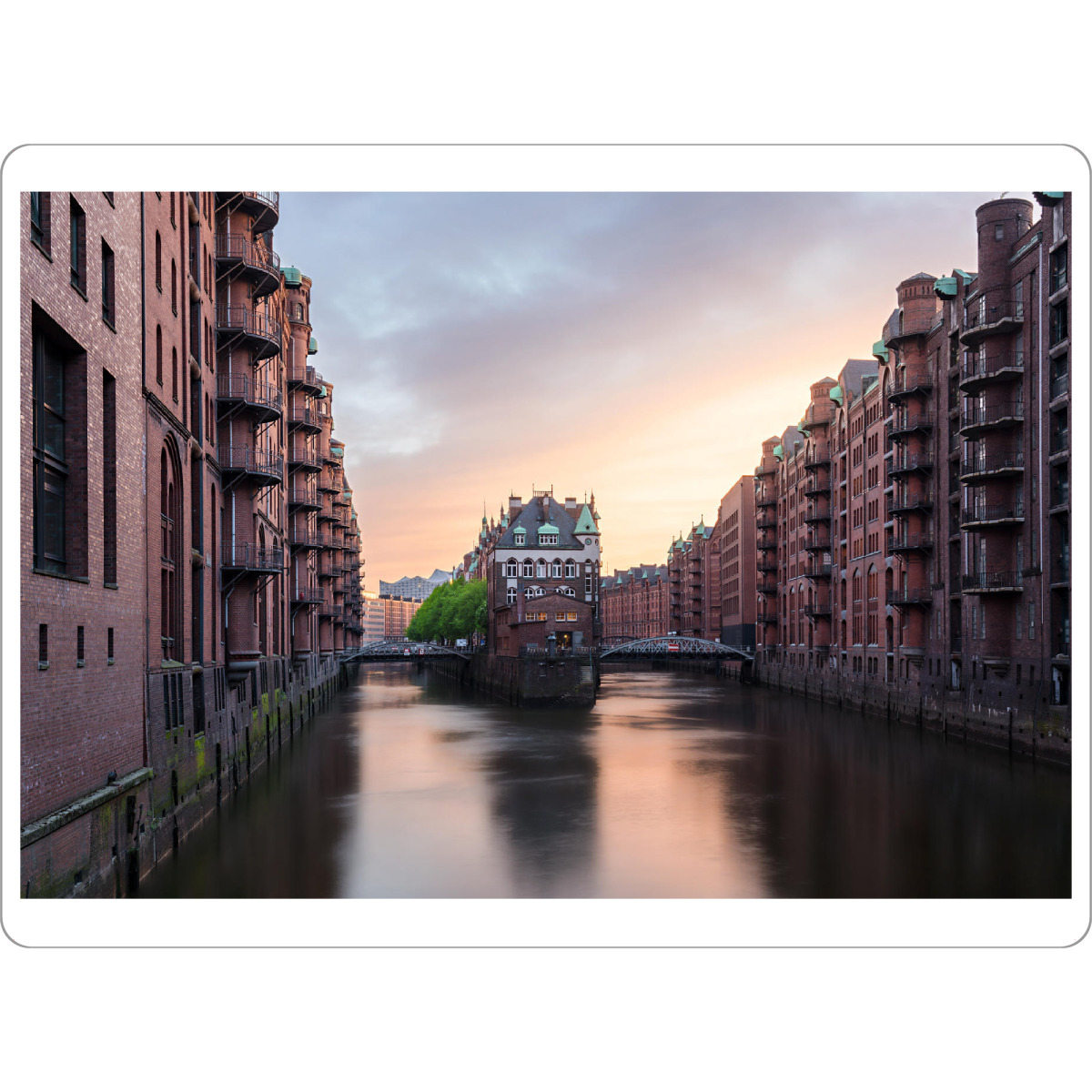 Tischset "Sonnenuntergang über Hamburg" artboxONE - Städte / Hamburg - Hamburg,Speicherstadt,Sonnenuntergang,Stadt,Hafen - Bild hamburg