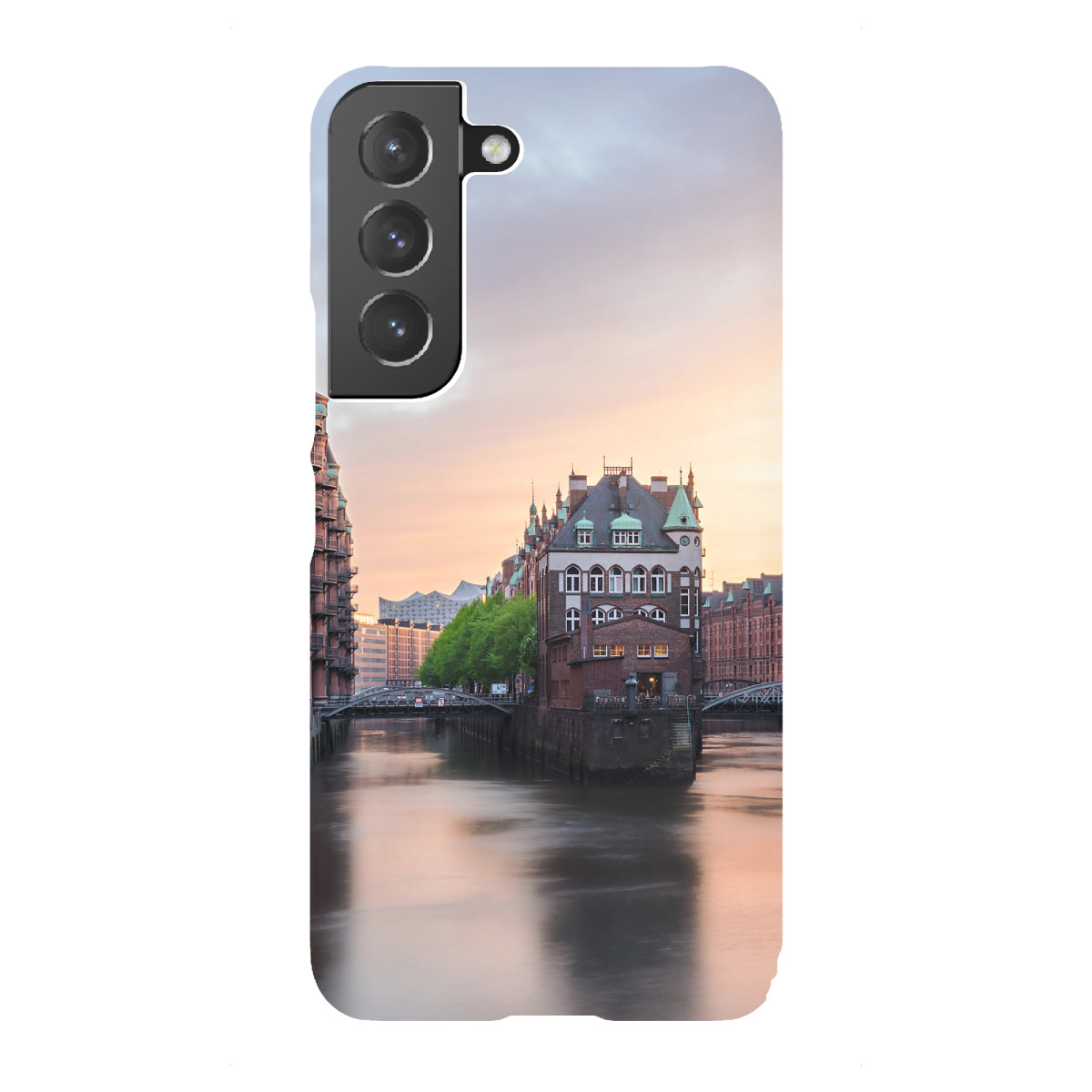 "Sonnenuntergang über Hamburg"für Samsung Galaxy - Premium-Case Handyhülle artboxONE