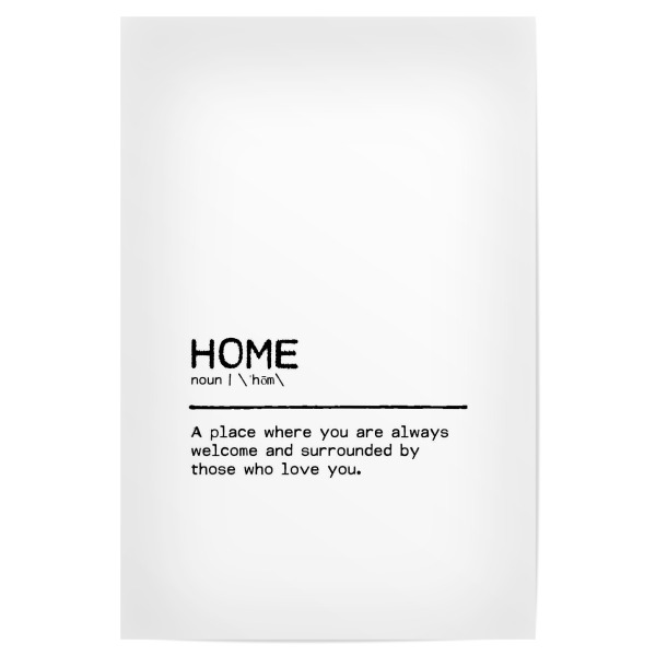 Poster "Home Quote Love" artboxONE - Typografie,Schwarzweiß,Liebe - Home,Love,Quote