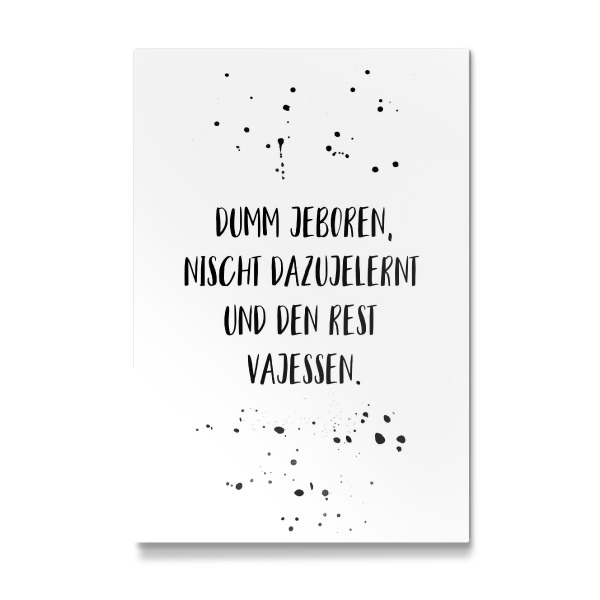 Galerie-Print "Berliner Schnauze DUMM JEBOREN" 30x20 cm artboxONE