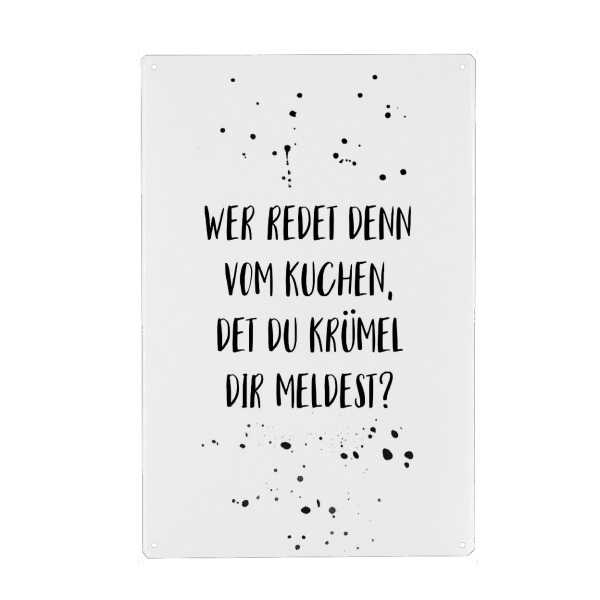 Holzbild "Berliner Schnauze KRÜMEL" artboxONE - Schwarzweiß,Lustig - Dialekt,Berlinerisch