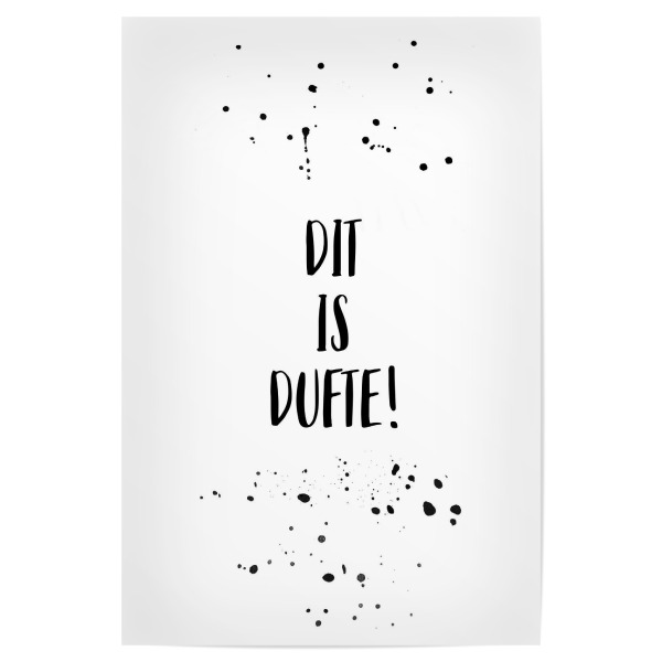 Poster 30x20 cm "Berlinerisch DIT IS DUFTE" artboxONE - Typografie,Schwarzweiß,Lustig