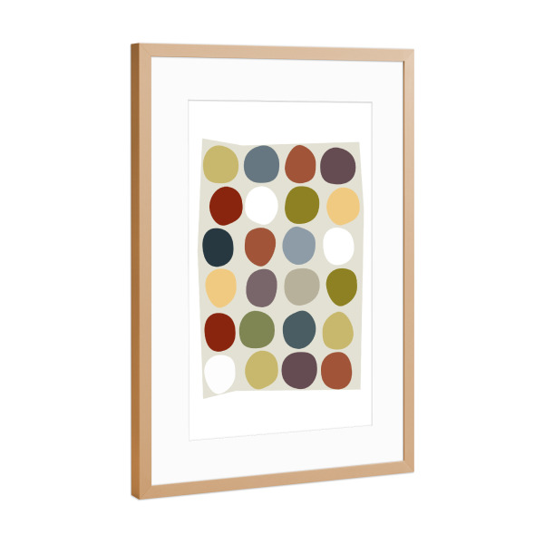 Poster mit Rahmen Kupfer "Dots of the earth" artboxONE - Abstrakt - Dots,Muster,Boho,Retro