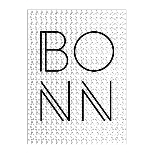 artboxONE Puzzle "Typobild BONN" artboxONE - Städte,Schwarzweiß - Bonn,Nrw,Stadt - Bild bonn