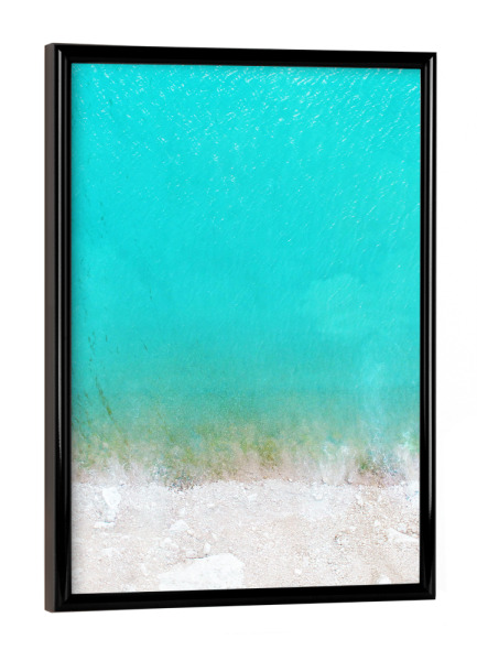 Poster mit schwarzem Rahmen "Blue Sea Aerial View" artboxONE - Natur,Reise