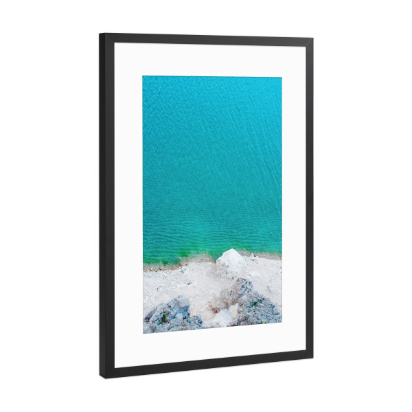 Poster mit Rahmen Schwarz (Metallic) "Blue Sea View" artboxONE - Natur,Reise