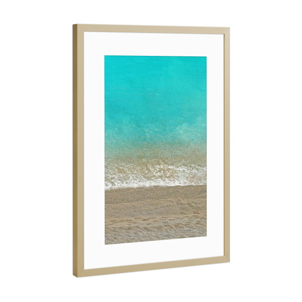 Poster mit Rahmen Gold "Blue from the Top" artboxONE - Natur,Reise