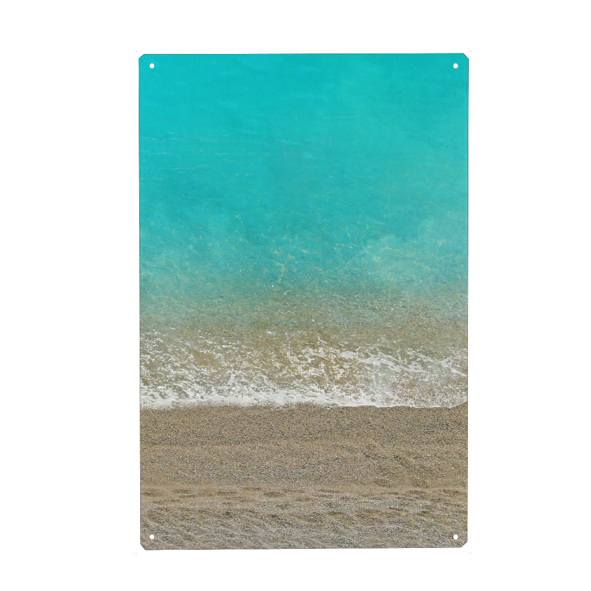Holzbild "Blue from the Top" artboxONE - Natur,Reise - Sea,Ocean,Blue,Water,Top,Drone,Fly,Sand,Landscape,Nature,Travel,Holiday,Beach,Summer,Italy