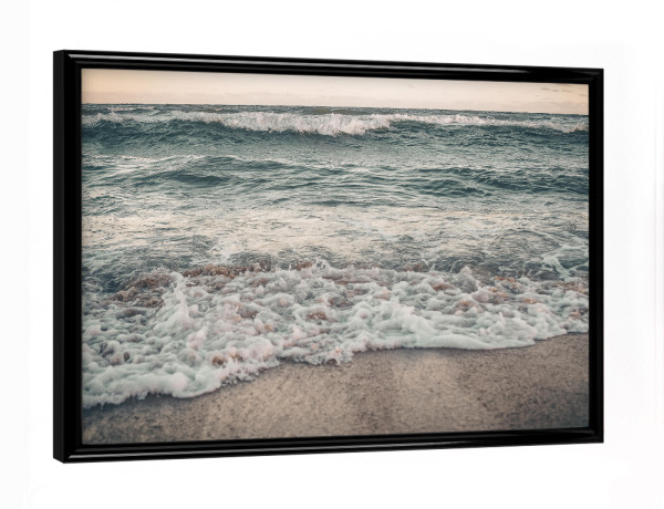 Poster mit schwarzem Rahmen "Square Waves" artboxONE - Reise / Strand und Meer - Sea,Wave,Waves,Ocean,Beach