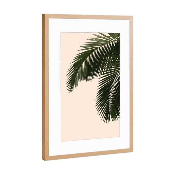 Poster mit Rahmen Kupfer "Palm leaf photography" artboxONE - Floral,Reise / Strand und Meer - Palme,Palmblatt,Palme
