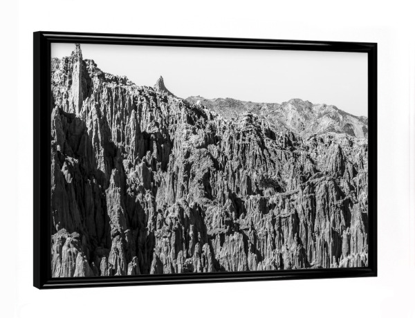 Poster mit schwarzem Rahmen "Moon valley" artboxONE - Natur,Schwarzweiß - Rocks,Desert