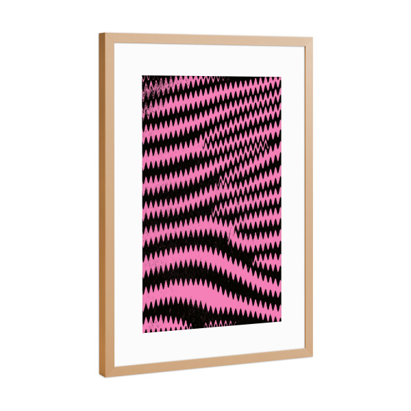 Poster mit Rahmen Kupfer "Zebra Pattern rosaschwarz" artboxONE - Abstrakt - Pattern,Muster,Soho