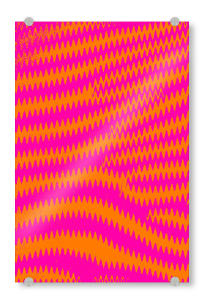 Acrylglasbild "Zebra Pattern orangepink" artboxONE - Abstrakt - Abstrakt,Muster,Zebra