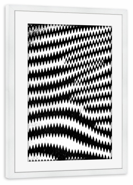 Poster mit Rahmen weiß "Zebra Pattern" artboxONE - Abstrakt,Schwarzweiß - Pattern,Muster,Zebra