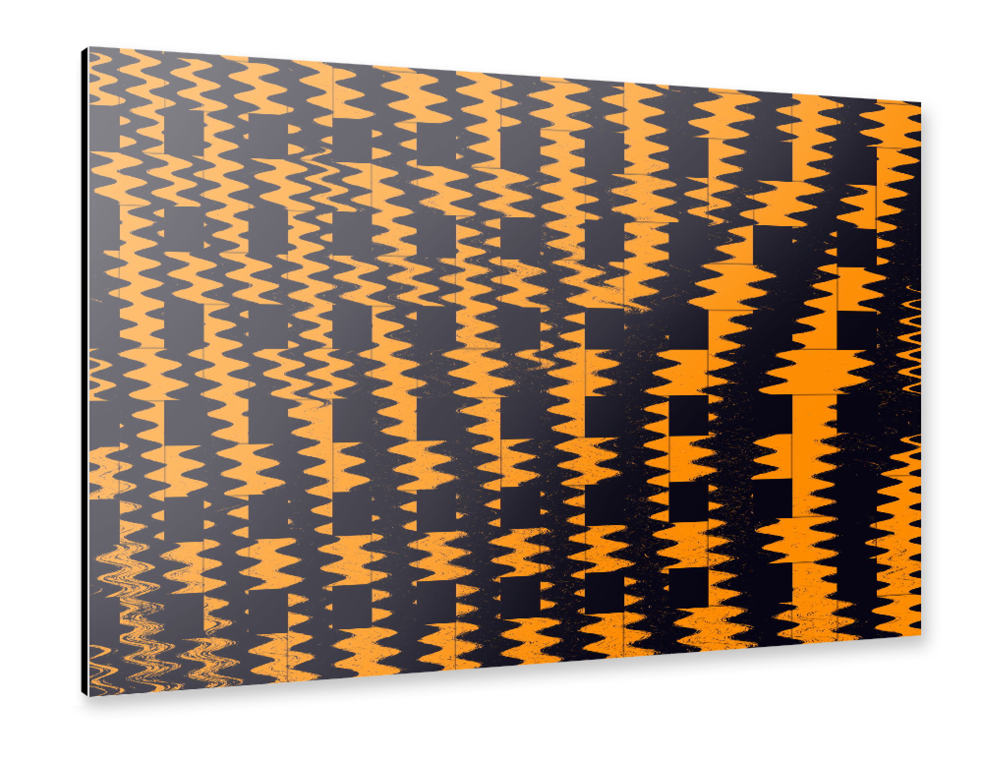 Alu-Dibond "Zebra Pattern orangeschwarz" 75x50 cm artboxONE