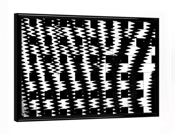 Poster mit schwarzem Rahmen "Pattern schwarzweiß" artboxONE - Abstrakt,Schwarzweiß - Pattern,Muster,Zebra