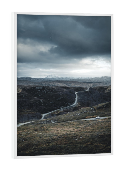 Poster mit weißem Rahmen "Exploring the Highlands" artboxONE - Natur,Reise,Reise / Länder