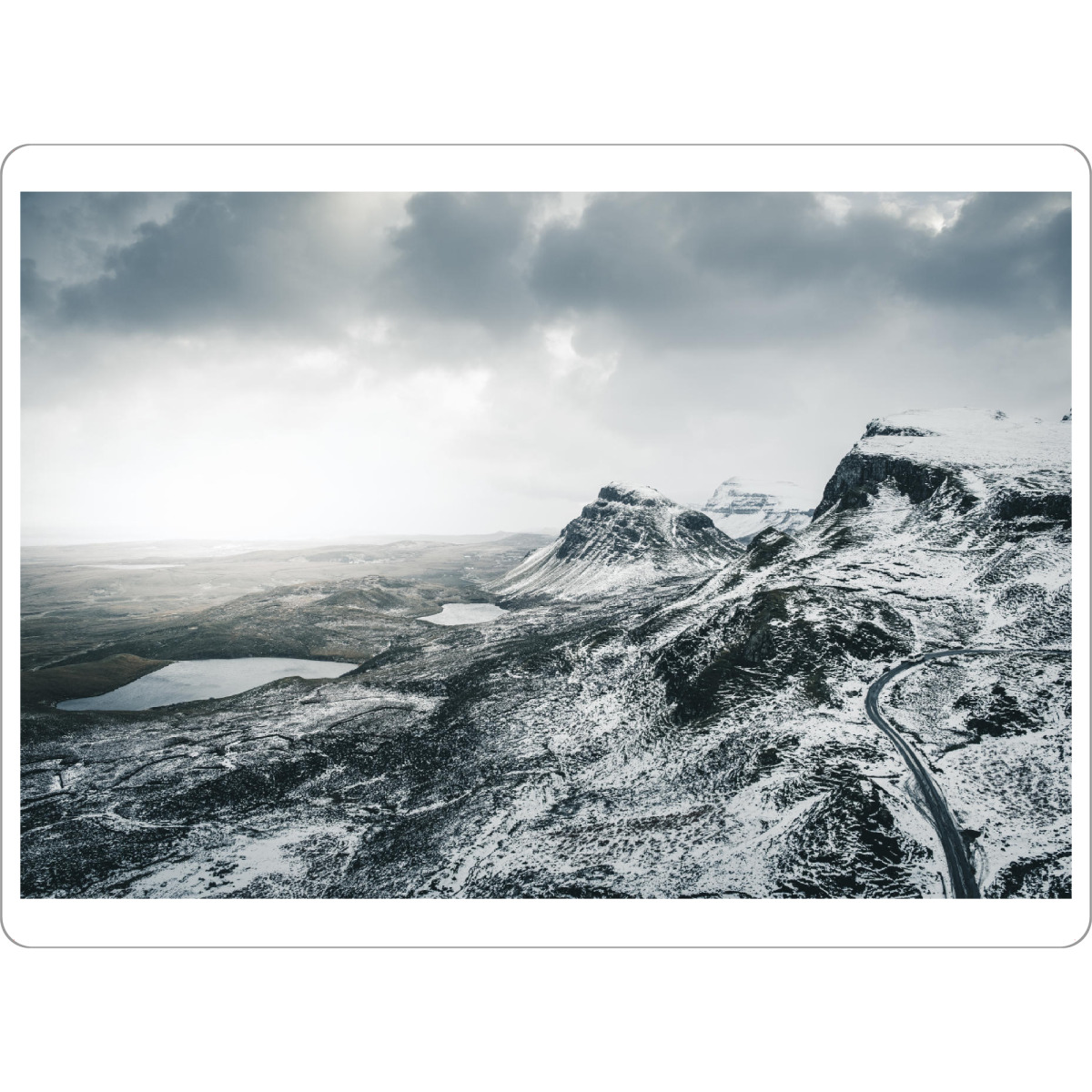 Tischset "Winterliches Quiraing / Schottland" artboxONE - Natur,Reise - Schottland,Berg,Straße - Bild schottland